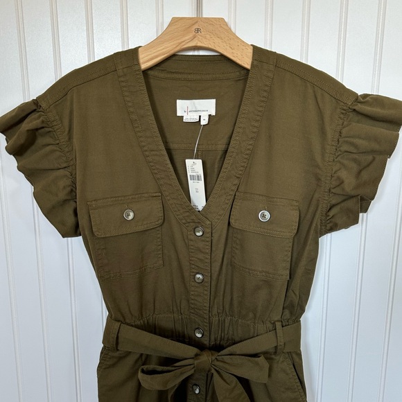 Anthropologie Tapered Ruffle Jumpsuit - Picture 5 of 11